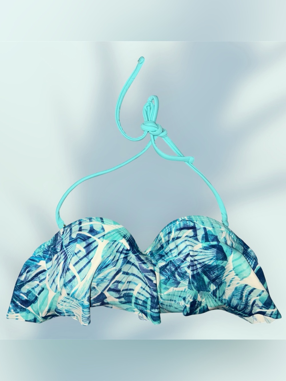 Tropical Print Bikini Top